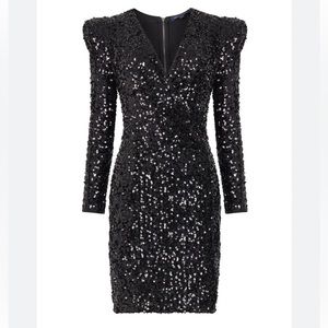 french connection Samantha Sequins V-neck dress 4